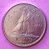 Canada -  Coin  10 cents 1974