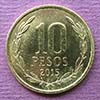 Chile - Moeda 10 Pesos 2015