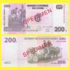 Congo Democratic Rep. - Specimen banknote   200 Francs 2007