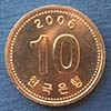 South Korea - Moeda 10 Won 2006