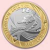 Gran Bretaña - Moneda 2 Libras 2012 - Bandera olímpica