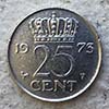 Netherlands - Coin  25 cents 1973
