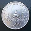 Itália - Moeda 500 Liras 1961