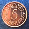 Maurícia - Moeda  5 centavos 1999