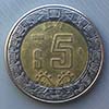 Mexico - Coin  5 Pesos 1998