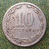 Argentina - Moeda 10 centavos Mon. Nac. 1919