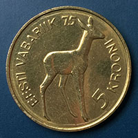 Estonia - Moneda 5 Krooni 1993