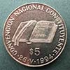 Argentina - Moeda 5 Pesos "Convenção constitucional" 1994