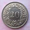 Suiza - Moneda 20 Rappen 1974