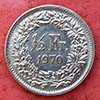 Switzerland - Coin 1/2 Franc 1970
